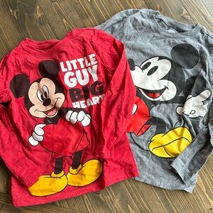 2 Boys Mickey long sleeve tees